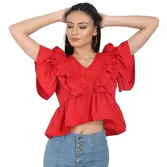 Women Frill Crop TOP - Product Details